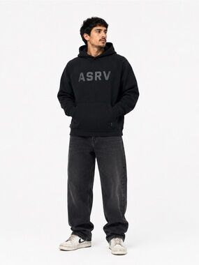 ASRV Black Performance Hoodie Men’s Size Small – Excellent Condition